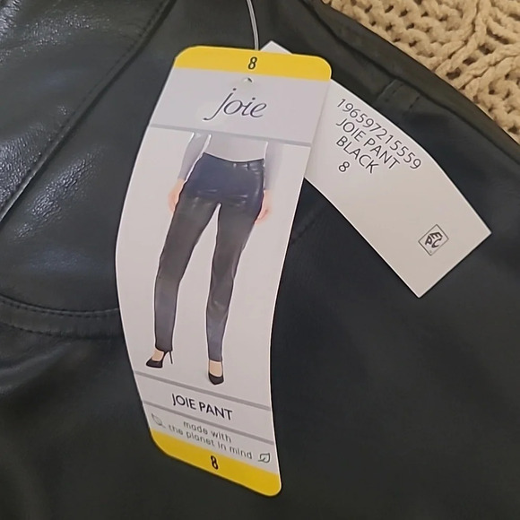 Joie Faux Leather Pants - Size 8 - Picture 5 of 9